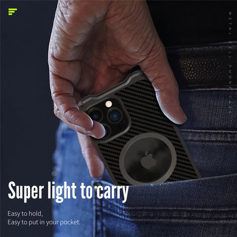 Carbon Fiber Lens Protection Case for iPhone 13