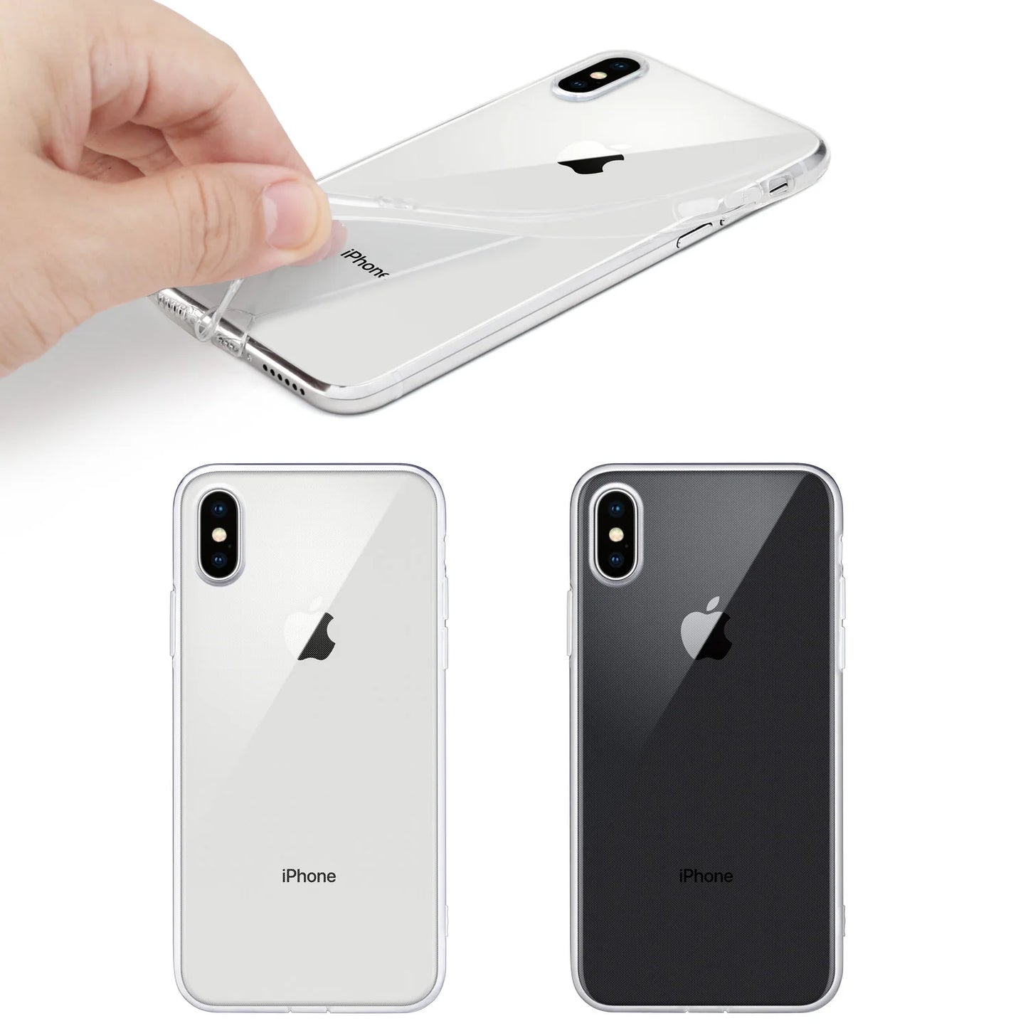 Slim Clear Soft TPU Cover For iPhone X XR XS Max