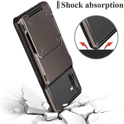 Armor Slide Wallet Card Slots Holder Case For Samsung Galaxy S Series