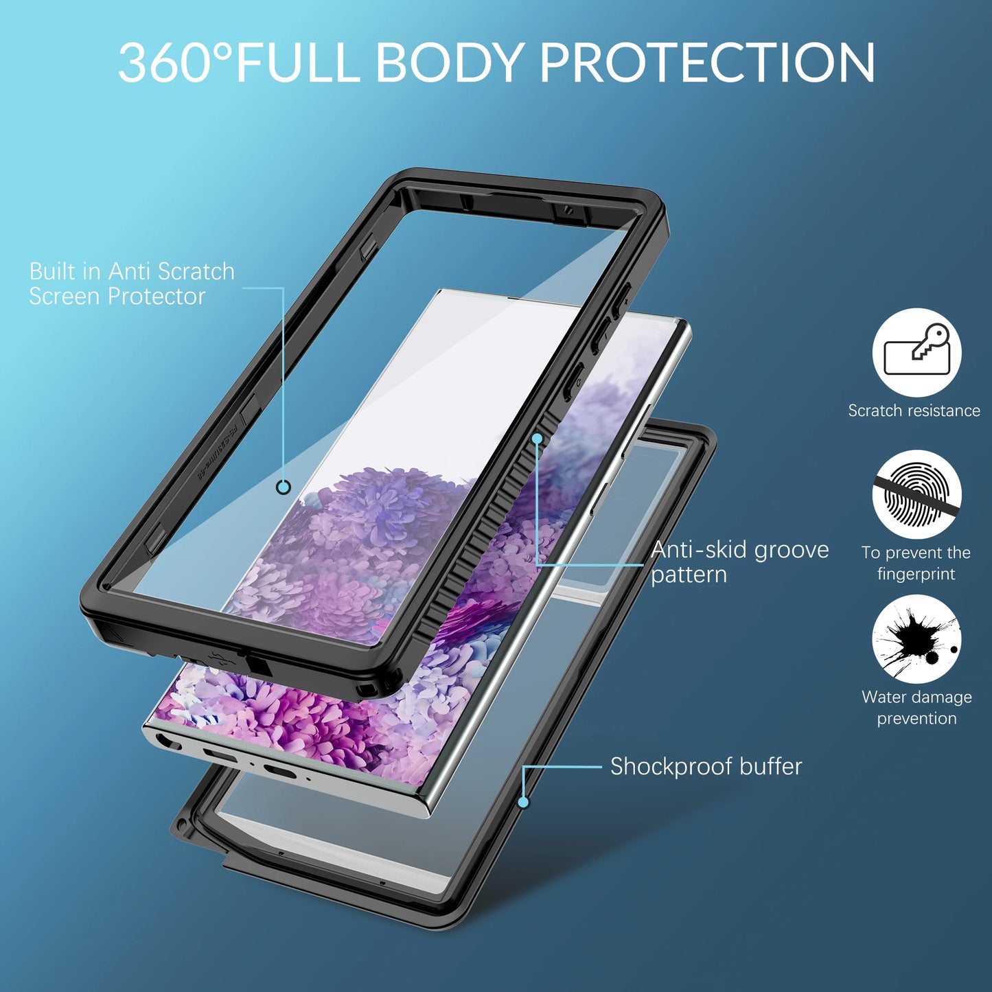 2M IP68 Waterproof Case for Samsung Galaxy S23/S24