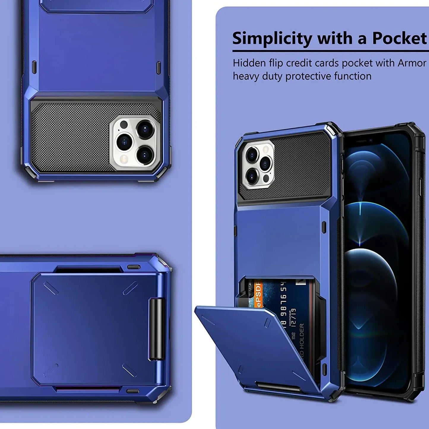 Mini Card Slots Wallet Case For iPhone 13 Pro Max