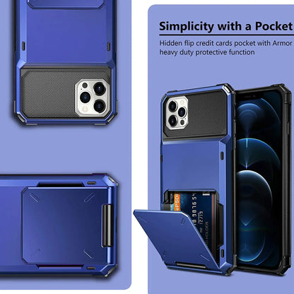 Mini Card Slots Wallet Case For iPhone 13 Pro Max