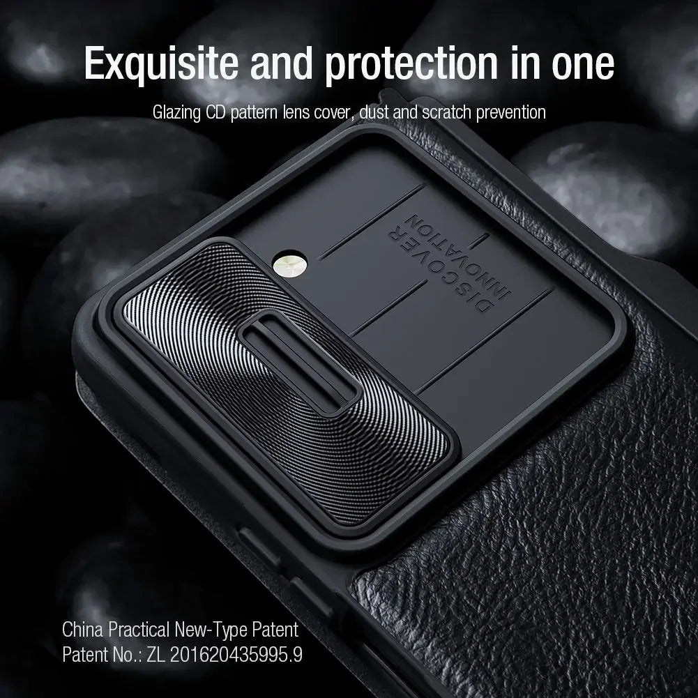 Qin Flip Leather Case for Samsung Galaxy Z Fold 5