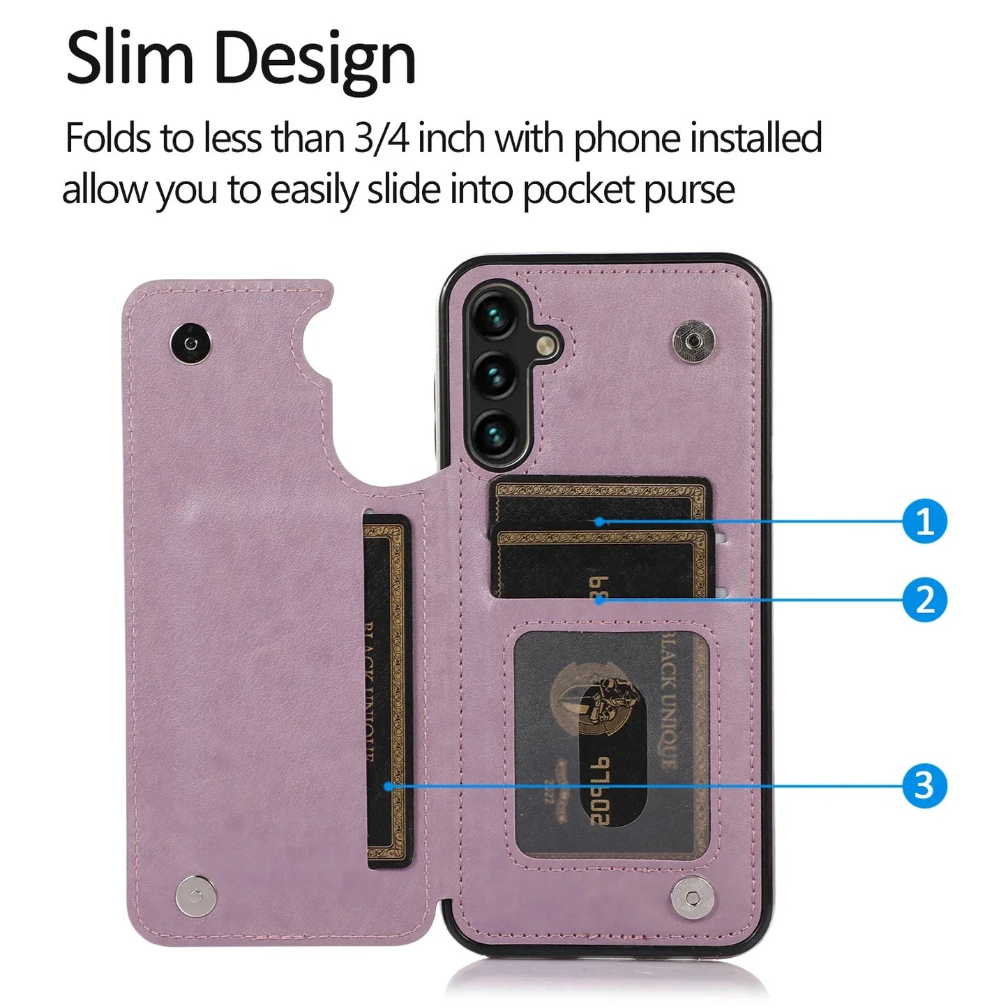 PU Leather Magnetic Cover for Samsung Galaxy A52 A72 A12 A20