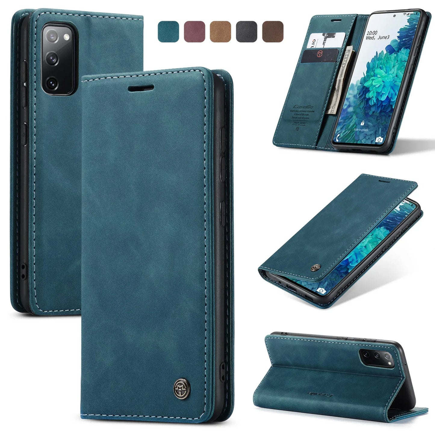 Retro Flip Magnet Case For Samsung S20 FE A51 A41 A21S