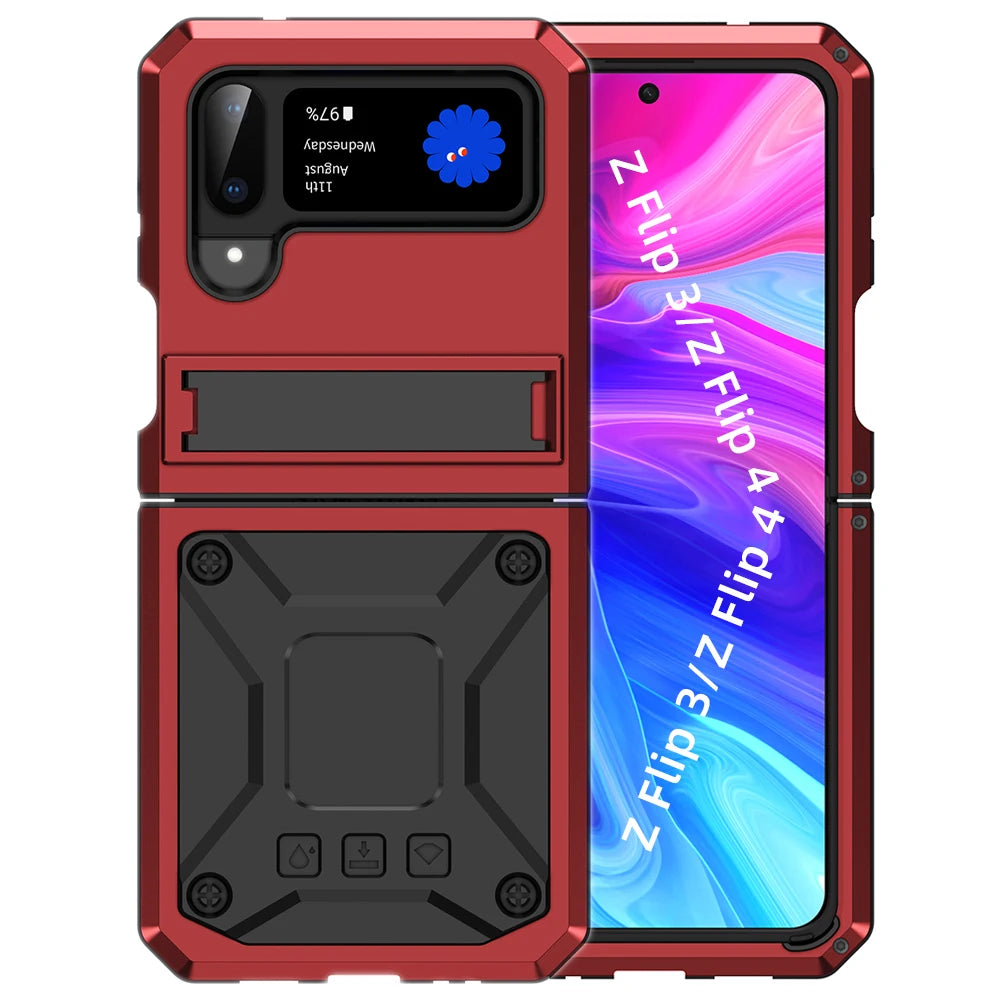 Kickstand Dual Layer Shockproof Case For Galaxy Z Flip 3/4