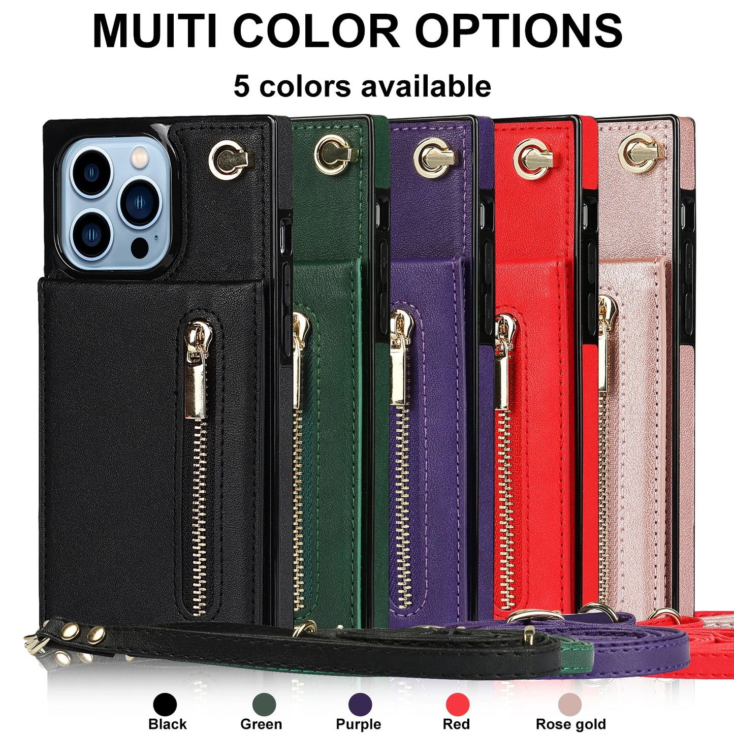 Luxury Crossbody Premium Leather Cover For iPhone 12 Pro