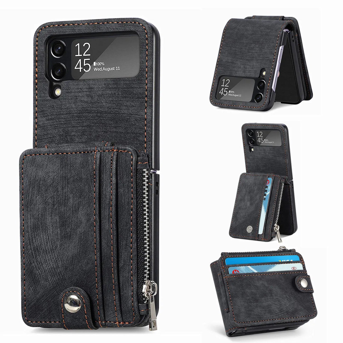 Retro Leather Case 2 in 1 Samsung Z Flip 3/4