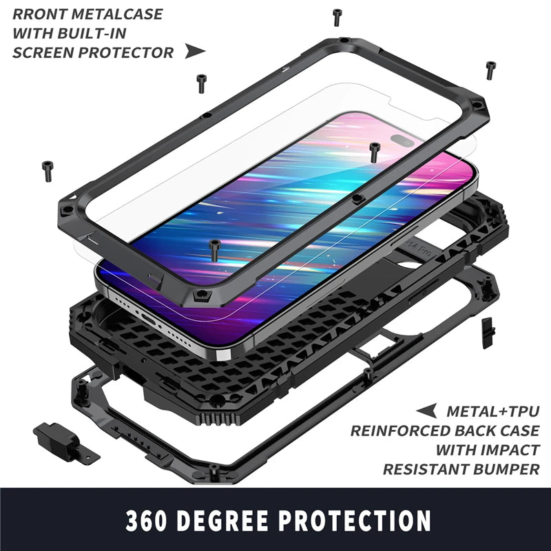 Full-Body Rugged Armor Shockproof Cover for iPhone 13 Pro Max