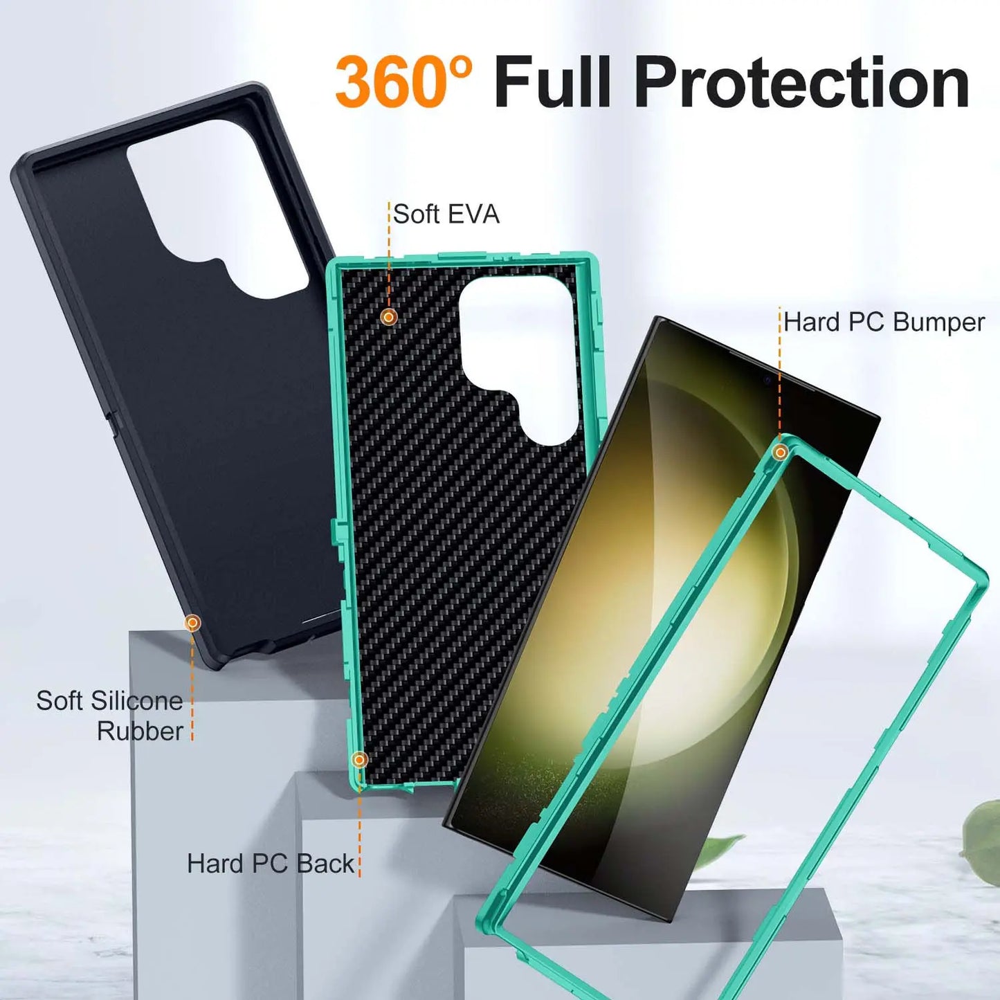 3 Layers Protection Case For Samsung Galaxy S23/S24