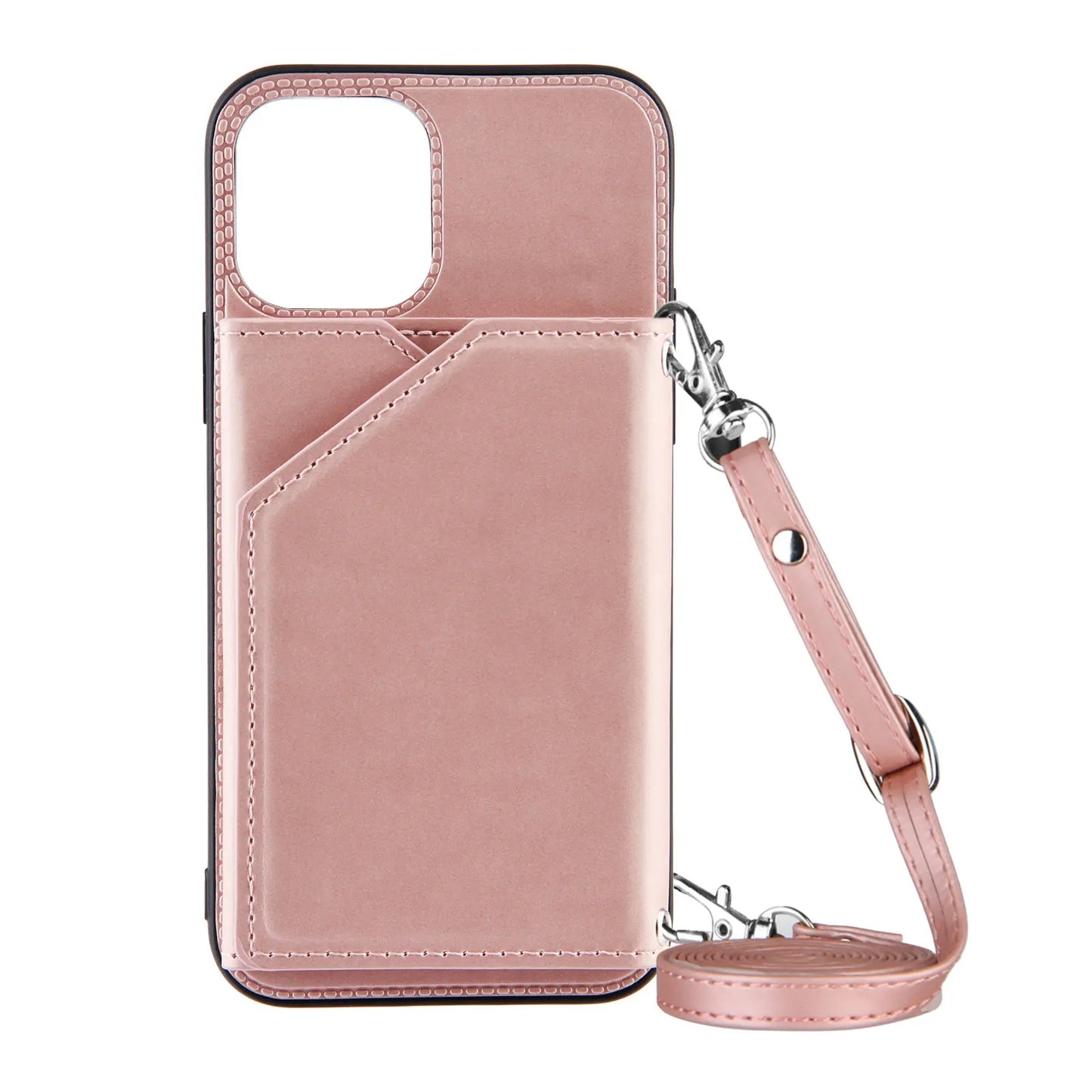 Lanyard Crossbody leather Case For iPhone 13