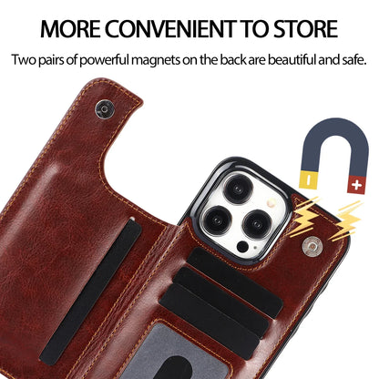 Wallet Case with Card Slots PU Leather for iPhone 15