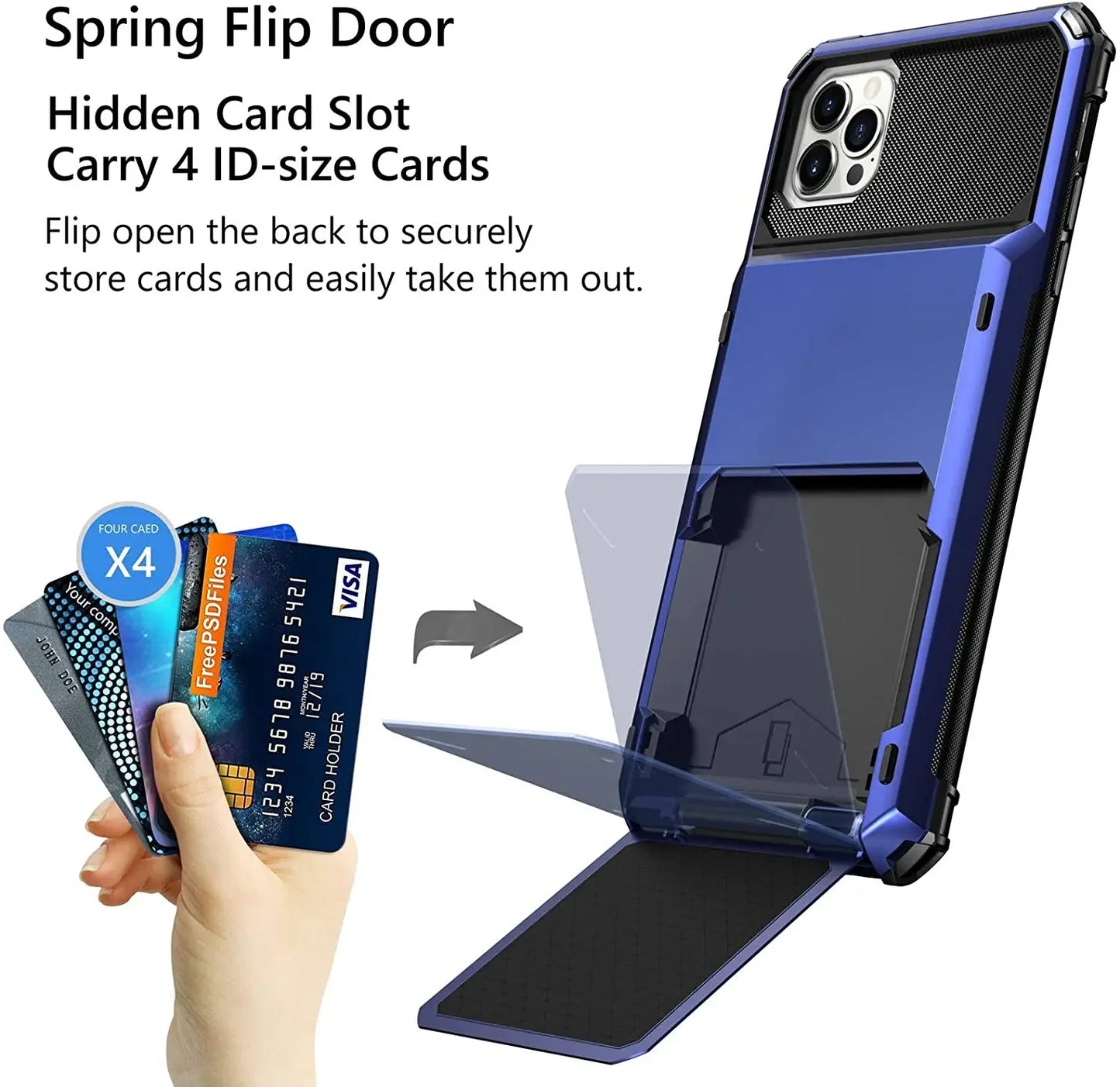 Mini Card Slots Wallet Case For iPhone 13 Pro Max