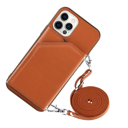 Lanyard Crossbody leather Case For iPhone 13