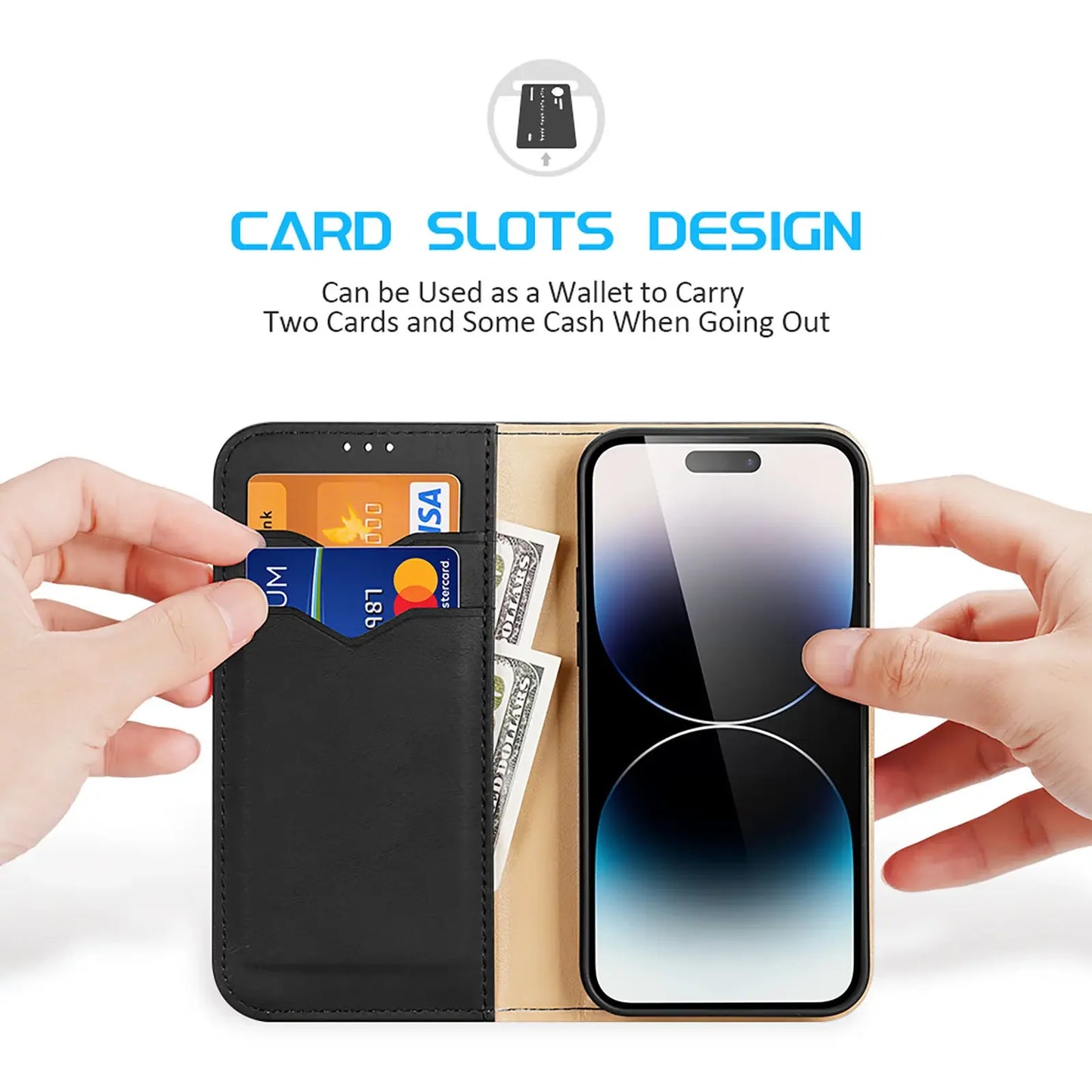 Card Slots Wallet Case for iPhone 15