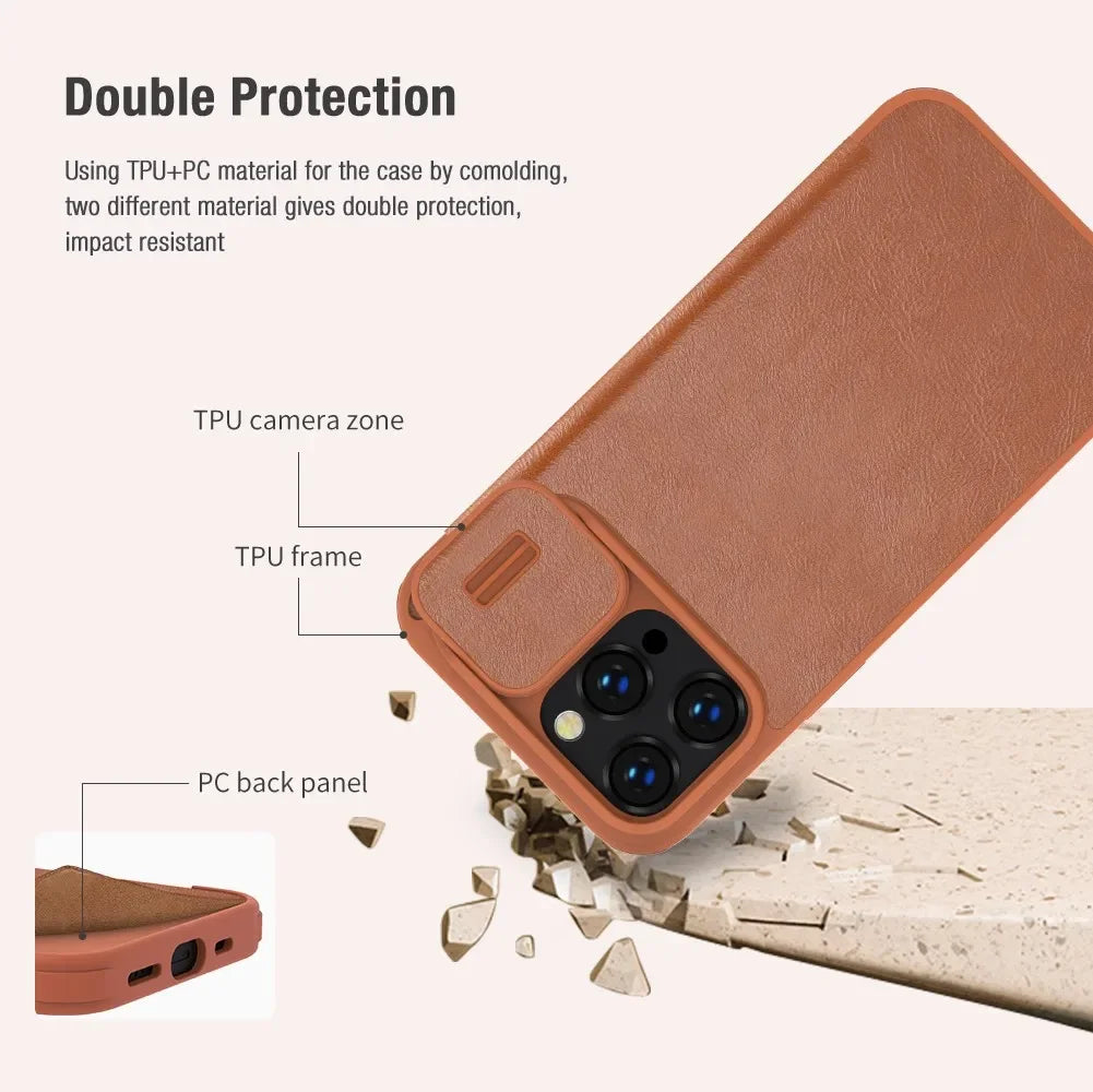 Qin Leather Case For iPhone 14 Pro Max