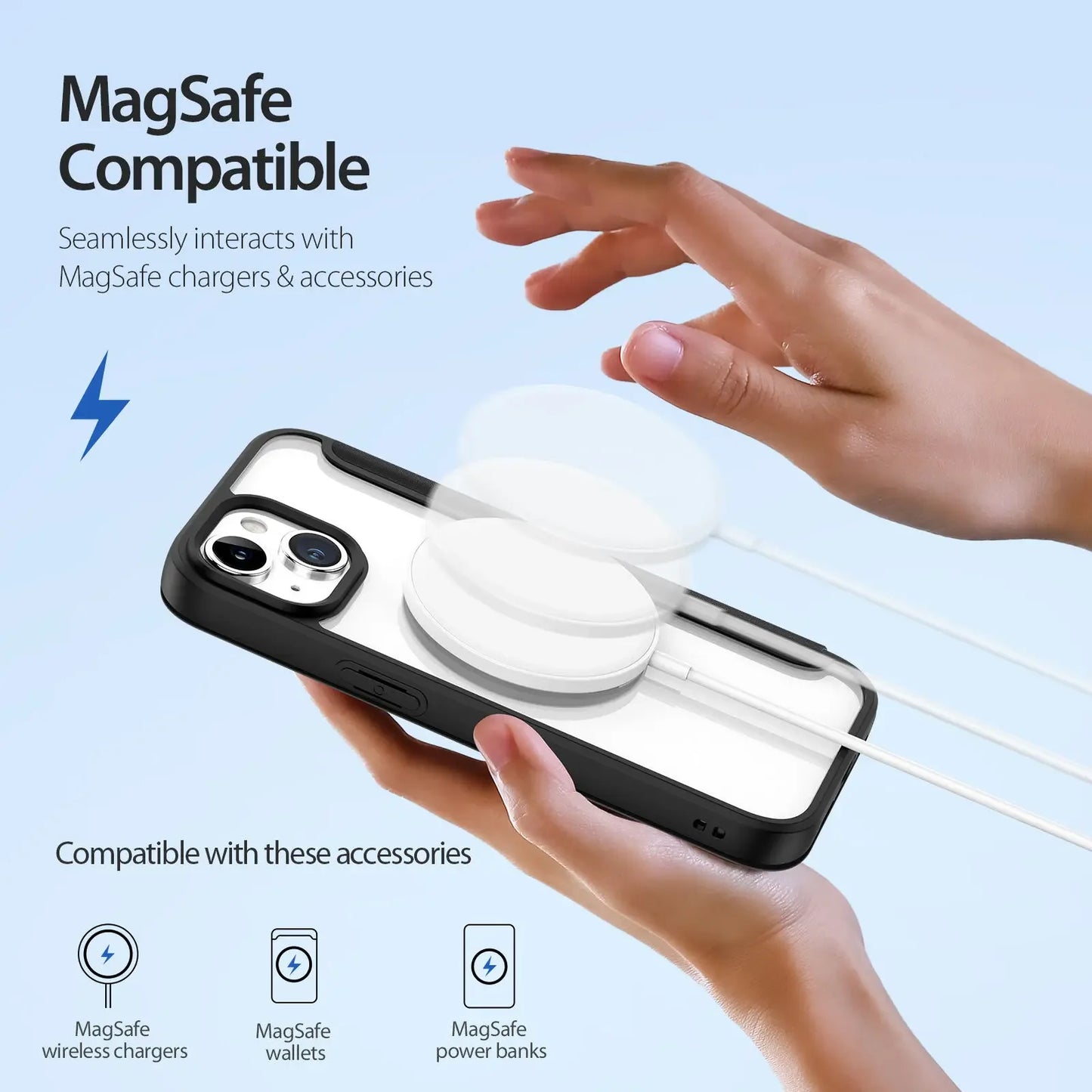 Magnetic Practical Card Pocket Case for iPhone 13 Pro Max