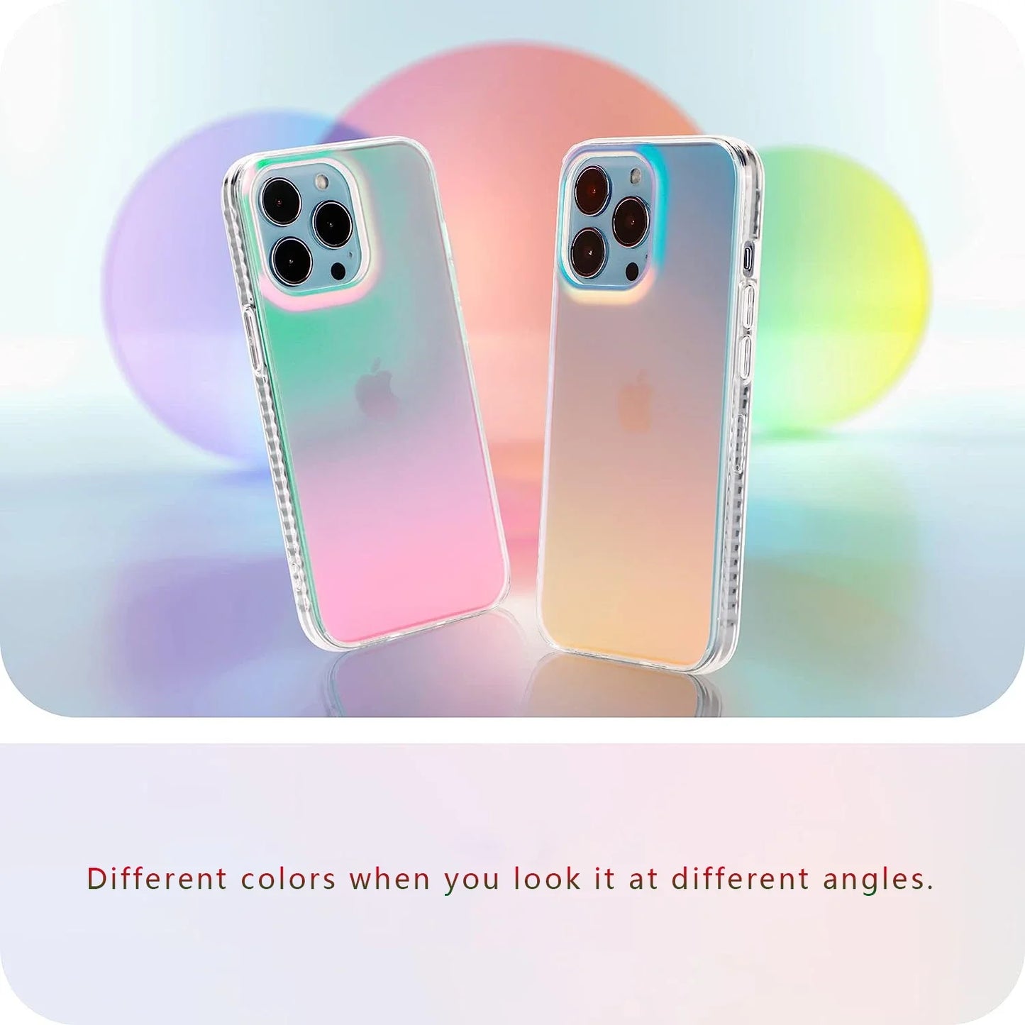 Fluorescent Iridescent Matte Case for iPhone 15