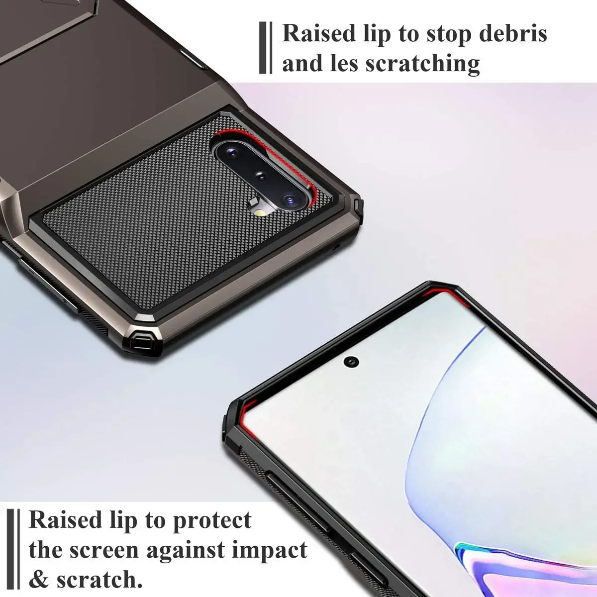 Armor Slide Wallet Card Slots Holder Case For Samsung Galaxy S Series