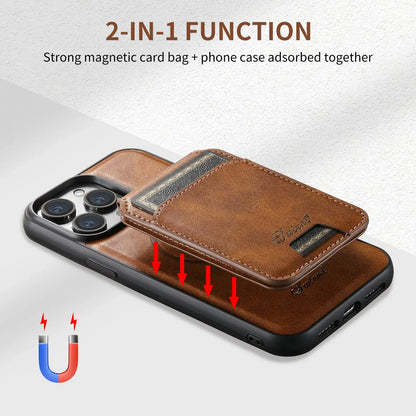 2 in1 Magnetic PU Leather Case for iPhone 15