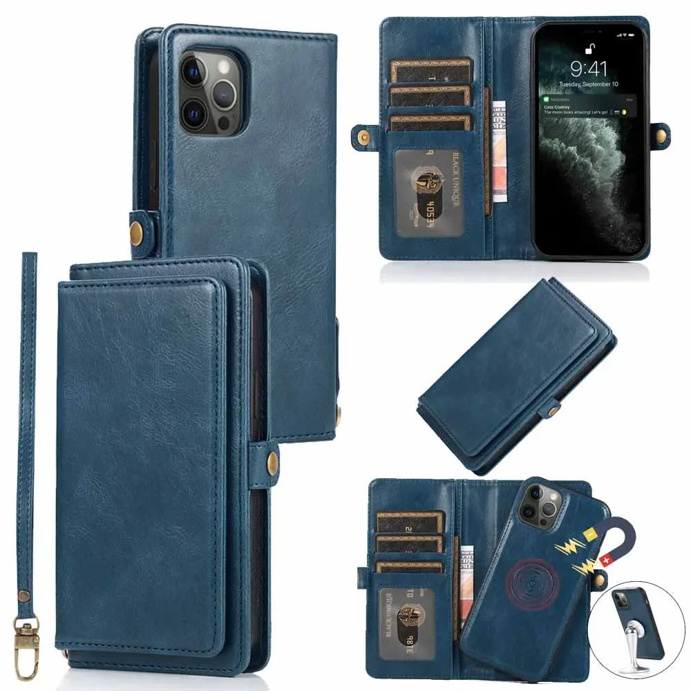 Flip Leather Wallet Case For iPhone 11 Pro Max