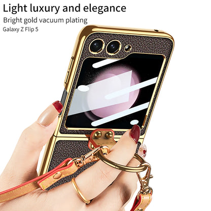 Delicate Leather Case for Samsung Galaxy Z Flip 5