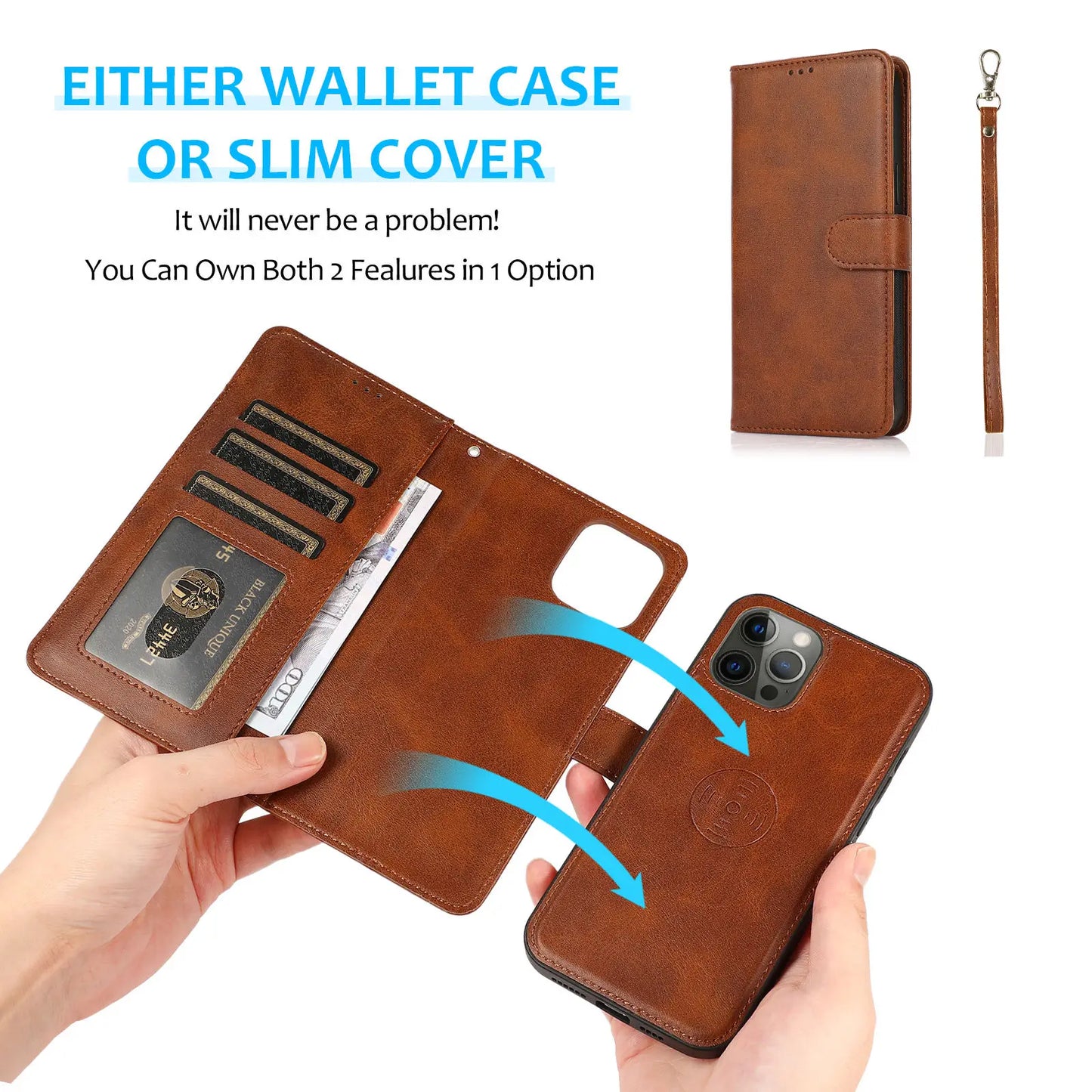 Metal Magnetic Wallet Case for iPhone 11 Pro