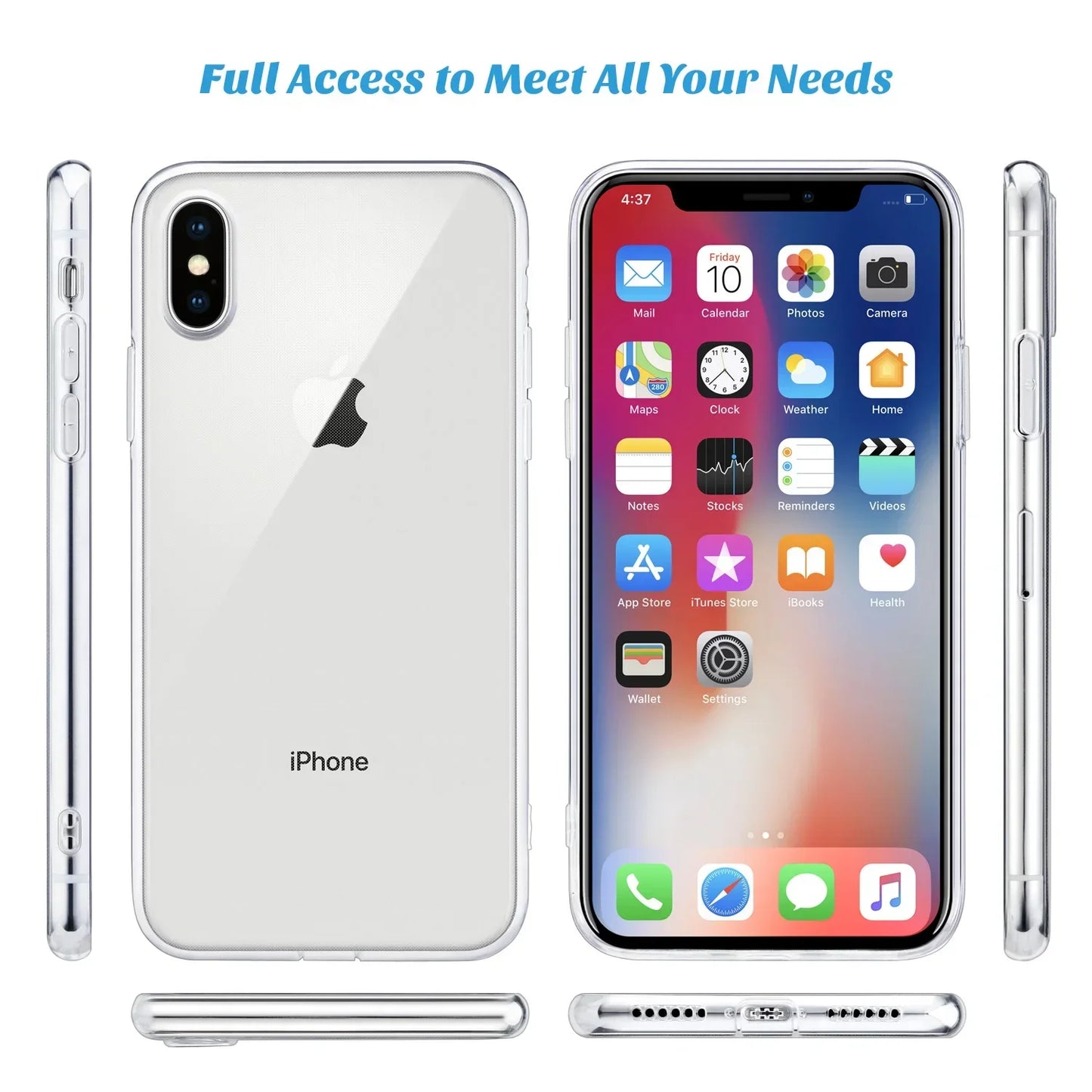 Slim Clear Soft TPU Cover For iPhone X XR XS Max