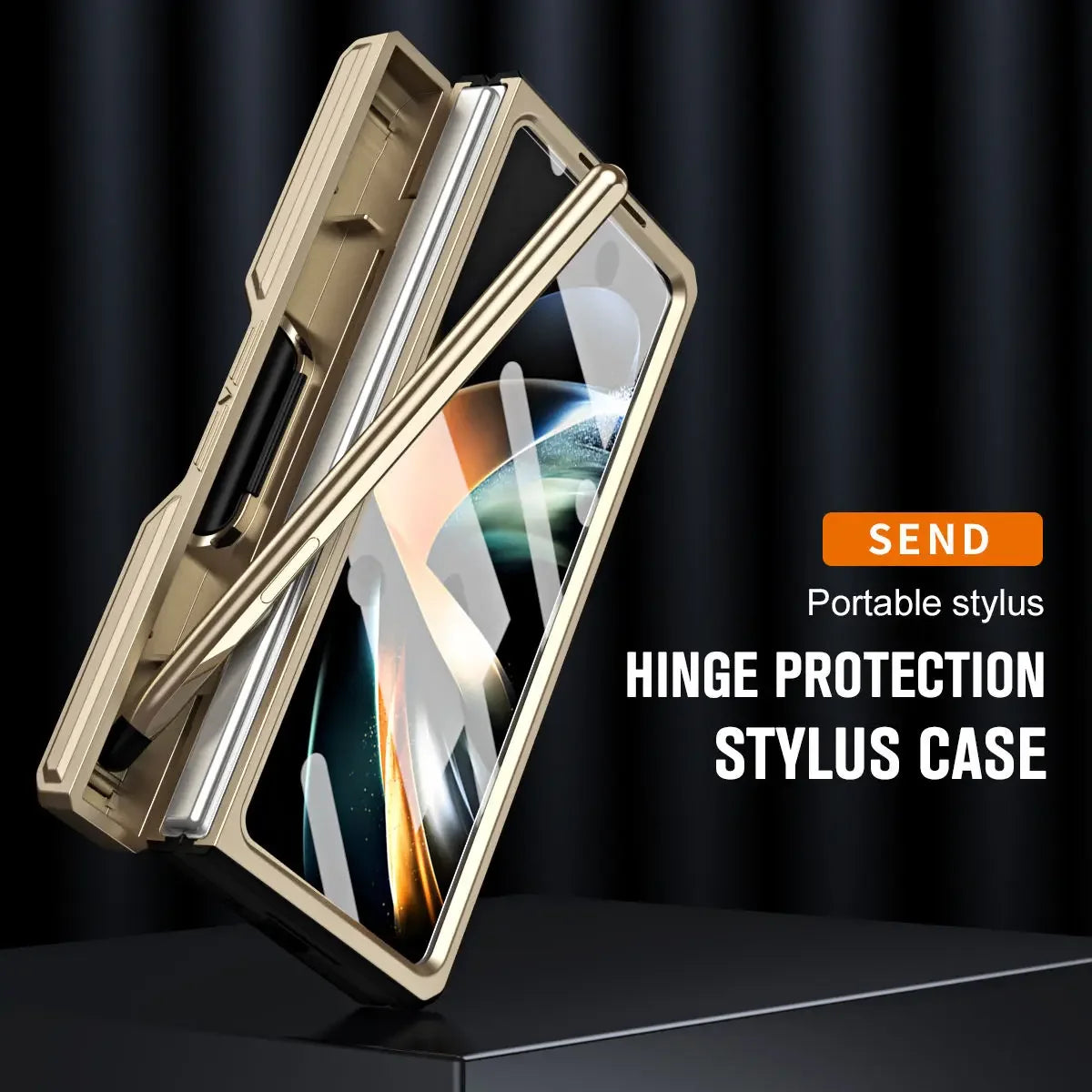 Hinge Protection Stylus Case for Samsung Galaxy Z Fold 5