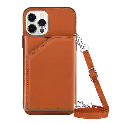 Lanyard Crossbody leather Case For iPhone 13